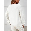 MEROKEETY Womens Fall Cozy Cute Heathered Knit Loose Pullover Sweaters 2026 | Ladies, Trendy, Winter, Relaxed Oversized Fit, Crew Neck, Casual, Long Sleeve, Slouchy, Warm, Holiday, Jumper Tops(Offwhite)