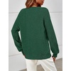 MEROKEETY Womens Fall Cozy Cute Heathered Knit Loose Pullover Sweaters 2026 | Ladies, Trendy, Winter, Relaxed Oversized Fit, Crew Neck, Casual, Long Sleeve, Slouchy, Warm, Holiday, Jumper Tops(Dark Green)