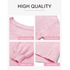 MEROKEETY Womens Fall Cozy Cute Heathered Knit Loose Pullover Sweaters 2026 | Ladies, Trendy, Winter, Relaxed Oversized Fit, Crew Neck, Casual, Long Sleeve, Slouchy, Warm, Holiday, Jumper Tops(Pink)