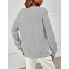 MEROKEETY Womens Fall Cozy Cute Heathered Knit Loose Pullover Sweaters 2026 | Ladies, Trendy, Winter, Relaxed Oversized Fit, Crew Neck, Casual, Long Sleeve, Slouchy, Warm, Holiday, Jumper Tops(Grey)
