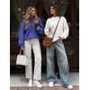 MEROKEETY Womens Fall Cozy Cute Heathered Knit Loose Pullover Sweaters 2026 | Ladies, Trendy, Winter, Relaxed Oversized Fit, Crew Neck, Casual, Long Sleeve, Slouchy, Warm, Holiday, Jumper Tops(Offwhite)