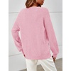 MEROKEETY Womens Fall Cozy Cute Heathered Knit Loose Pullover Sweaters 2026 | Ladies, Trendy, Winter, Relaxed Oversized Fit, Crew Neck, Casual, Long Sleeve, Slouchy, Warm, Holiday, Jumper Tops(Pink)
