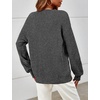 MEROKEETY Womens Fall Cozy Cute Heathered Knit Loose Pullover Sweaters 2026 | Ladies, Trendy, Winter, Relaxed Oversized Fit, Crew Neck, Casual, Long Sleeve, Slouchy, Warm, Holiday, Jumper Tops(Black)