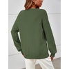 MEROKEETY Womens Fall Cozy Cute Heathered Knit Loose Pullover Sweaters 2026 | Ladies, Trendy, Winter, Relaxed Oversized Fit, Crew Neck, Casual, Long Sleeve, Slouchy, Warm, Holiday, Jumper Tops(Army Green)