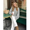 MEROKEETY Womens Fall Cozy Cute Heathered Knit Loose Pullover Sweaters 2026 | Ladies, Trendy, Winter, Relaxed Oversized Fit, Crew Neck, Casual, Long Sleeve, Slouchy, Warm, Holiday, Jumper Tops(Grey)
