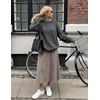 MEROKEETY Womens Fall Cozy Cute Heathered Knit Loose Pullover Sweaters 2026 | Ladies, Trendy, Winter, Relaxed Oversized Fit, Crew Neck, Casual, Long Sleeve, Slouchy, Warm, Holiday, Jumper Tops(Black)