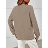 MEROKEETY Womens Fall Cozy Cute Heathered Knit Loose Pullover Sweaters 2026 | Ladies, Trendy, Winter, Relaxed Oversized Fit, Crew Neck, Casual, Long Sleeve, Slouchy, Warm, Holiday, Jumper Tops(Mocha)