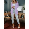 MEROKEETY Women’s 2026 Long Sleeve Cable Knit Cardigan Sweaters Open Front Fall Outerwear Coat Pockets(Purple)