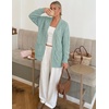 MEROKEETY Women’s 2026 Long Sleeve Cable Knit Cardigan Sweaters Open Front Fall Outerwear Coat Pockets(Sage)