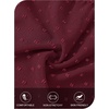 MEROKEETY Womens Fall Long Sleeve Swiss Dots Boho Maxi Dress | Puff Sleeve,V Neck, Wedding Guest Cocktail Long Dresses, Double Layers, Tiered Hem, Elegant Classy, Modern Dress,Pockets(Wine)