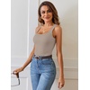 MEROKEETY Womens Summer Casual Ribbed Knit Square Neck Basic Tank Tops 2026 | Fitted, Sleeveless Sweater Top, Trendy Shirt, Versatile Clothes, Stretchable, Soft, Simple Outfit, Classy, Layering Blouse(Cashmere)