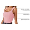 MEROKEETY Womens Summer Casual Ribbed Knit Square Neck Basic Tank Tops 2026 | Fitted, Sleeveless Sweater Top, Trendy Shirt, Versatile Clothes, Stretchable, Soft, Simple Outfit, Classy, Layering Blouse(Pink)