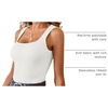 MEROKEETY Womens Summer Casual Ribbed Knit Square Neck Basic Tank Tops 2026 | Fitted, Sleeveless Sweater Top, Trendy Shirt, Versatile Clothes, Stretchable, Soft, Simple Outfit, Classy, Layering Blouse(White)