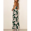 MEROKEETY Women’s Summer Floral Wedding Guest Cocktail Maxi Dress | Strapless, Tube Top, Mesh, Bodycon, Lined, Mermaid, 2026 Summer Dress, Formal Elegant, Prom, Baby Shower, Party Long Dress(Darkgreen)