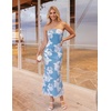 MEROKEETY Women’s Summer Floral Wedding Guest Cocktail Maxi Dress | Strapless, Tube Top, Mesh, Bodycon, Lined, Mermaid, 2026 Summer Dress, Formal Elegant, Prom, Baby Shower, Party Long Dress(Skyblue)