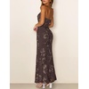 MEROKEETY Women’s Summer Floral Wedding Guest Cocktail Maxi Dress | Strapless, Tube Top, Mesh, Bodycon, Lined, Mermaid, 2026 Summer Dress, Formal Elegant, Prom, Baby Shower, Party Long Dress(Coffee)