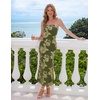 MEROKEETY Women’s Summer Floral Wedding Guest Cocktail Maxi Dress | Strapless, Tube Top, Mesh, Bodycon, Lined, Mermaid, 2026 Summer Dress, Formal Elegant, Prom, Baby Shower, Party Long Dress(Armygreen)