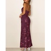 MEROKEETY Women’s Summer Floral Wedding Guest Cocktail Maxi Dress | Strapless, Tube Top, Mesh, Bodycon, Lined, Mermaid, 2026 Summer Dress, Formal Elegant, Prom, Baby Shower, Party Long Dress(Burgundy)