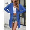 MEROKEETY Womens Summer Lightweight Long Cardigan 2026 Open Front Pockets | Long Sleeve, Button Down, Light Cardigan Sweaters, Loose Outwear, Beach Vacation Cover Up, Trendy Outfits, Fashion Clothes(Royal)