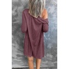 MEROKEETY Womens Summer Lightweight Long Cardigan 2026 Open Front Pockets | Long Sleeve, Button Down, Light Cardigan Sweaters, Loose Outwear, Beach Vacation Cover Up, Trendy Outfits, Fashion Clothes(Maroon)