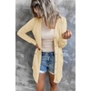 MEROKEETY Womens Summer Lightweight Long Cardigan 2026 Open Front Pockets | Long Sleeve, Button Down, Light Cardigan Sweaters, Loose Outwear, Beach Vacation Cover Up, Trendy Outfits, Fashion Clothes(Apricot)