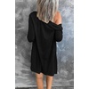 MEROKEETY Womens Summer Lightweight Long Cardigan 2026 Open Front Pockets | Long Sleeve, Button Down, Light Cardigan Sweaters, Loose Outwear, Beach Vacation Cover Up, Trendy Outfits, Fashion Clothes(Black)