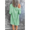 MEROKEETY Womens Summer Lightweight Long Cardigan 2026 Open Front Pockets | Long Sleeve, Button Down, Light Cardigan Sweaters, Loose Outwear, Beach Vacation Cover Up, Trendy Outfits, Fashion Clothes(Mint)