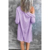 MEROKEETY Womens Summer Lightweight Long Cardigan 2026 Open Front Pockets | Long Sleeve, Button Down, Light Cardigan Sweaters, Loose Outwear, Beach Vacation Cover Up, Trendy Outfits, Fashion Clothes(Purple)