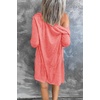 MEROKEETY Womens Summer Lightweight Long Cardigan 2026 Open Front Pockets | Long Sleeve, Button Down, Light Cardigan Sweaters, Loose Outwear, Beach Vacation Cover Up, Trendy Outfits, Fashion Clothes(Coralred)