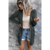 MEROKEETY Womens Summer Lightweight Long Cardigan 2026 Open Front Pockets | Long Sleeve, Button Down, Light Cardigan Sweaters, Loose Outwear, Beach Vacation Cover Up, Trendy Outfits, Fashion Clothes(Darkgrey)