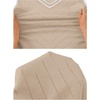 Womens Summer Sleeveless Eyelet Tank Top V Neck Lightweight Sweater Vest | 2026, Knitted, Business Casual, Stretchable, Ribbed, Relaxed, Breathable, Dressy Blouse Shirts, Layering, Fall Outfit Clothes(Trimapricot)