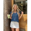 Womens Summer Sleeveless Eyelet Tank Top V Neck Lightweight Sweater Vest | 2026, Knitted, Business Casual, Stretchable, Ribbed, Relaxed, Breathable, Dressy Blouse Shirts, Layering, Fall Outfit Clothes(Dark Blue)