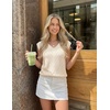 Womens Summer Sleeveless Eyelet Tank Top V Neck Lightweight Sweater Vest | 2026, Knitted, Business Casual, Stretchable, Ribbed, Relaxed, Breathable, Dressy Blouse Shirts, Layering, Fall Outfit Clothes(Beige)