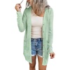 MEROKEETY Womens Summer Lightweight Long Cardigan 2026 Open Front Pockets | Long Sleeve, Button Down, Light Cardigan Sweaters, Loose Outwear, Beach Vacation Cover Up, Trendy Outfits, Fashion Clothes(Seagrass)