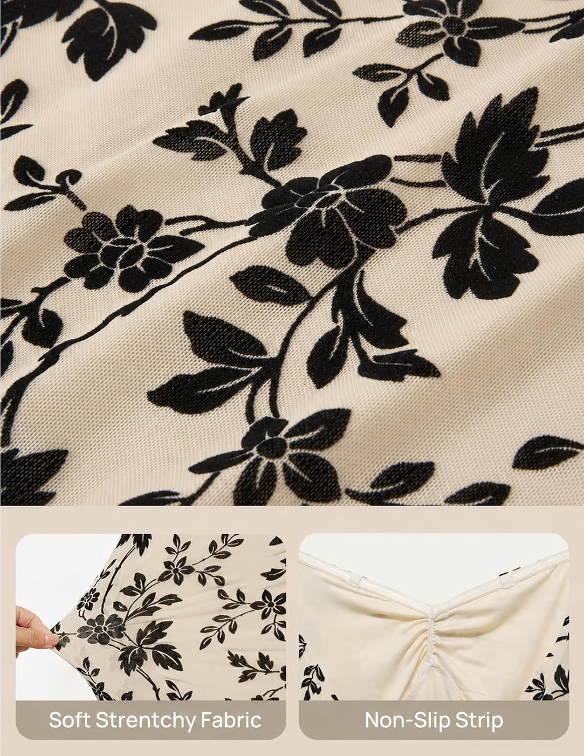image:imageMEROKEETY Womens Off Shoulder Bodycon Fall 2026 Party Formal Maxi Dress Wedding Guest Cocktail Bell Long Sleeve Floral Mesh Ruched Bust 2026 Winter Elegant Sexy Trendy Date Night Club DressesApricot