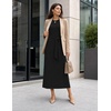 MEROKEETY Women’s Fall Long Sleeve Casual T Shirt Work Maxi Dress | Tie Waist, Wrap, Crew Neck, Business Casual, Slim Fit, Long Dress, Elegant, Solid Color, 2026 Winter, Dressy, Vacation(Black)