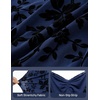 MEROKEETY Women’s Off Shoulder Bodycon Fall 2026 Party Formal Maxi Dress | Wedding Guest Cocktail, Bell Long Sleeve, Floral Mesh, Ruched Bust, 2026 Winter, Elegant Sexy Trendy, Date Night Club Dresses(Navy)