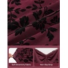 MEROKEETY Women’s Off Shoulder Bodycon Fall 2026 Party Formal Maxi Dress | Wedding Guest Cocktail, Bell Long Sleeve, Floral Mesh, Ruched Bust, 2026 Winter, Elegant Sexy Trendy, Date Night Club Dresses(Burgundy)