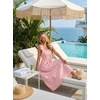 MEROKEETY Women’s Summer Eyelet Square Neck Sundress 2026 Spring Sleeveless Flowy A Line Beach Vacation Long Maxi Dress(Pink)