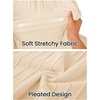 MEROKEETY Women’s Summer Sleeveless Fringe Dress A Line Pleated Midi Dress | Round Neck, Flowy Hem, Business Casual Outfits 2026, Strerchy Ribbed Knit, Wedding Guest Cocktail, Baby Shower(Apricot)