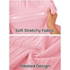 MEROKEETY Women’s Summer Sleeveless Fringe Dress A Line Pleated Midi Dress | Round Neck, Flowy Hem, Business Casual Outfits 2026, Strerchy Ribbed Knit, Wedding Guest Cocktail, Baby Shower(Pink)