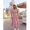 MEROKEETY Women’s Summer Sleeveless Smocked Floral Maxi Dress | Square Neck, Flowy Sundress, Ruffle Straps, Side Pockets, Boho Beach Vacation, Tiered Ruffle Hem, A Line, Long Dress(Pink)