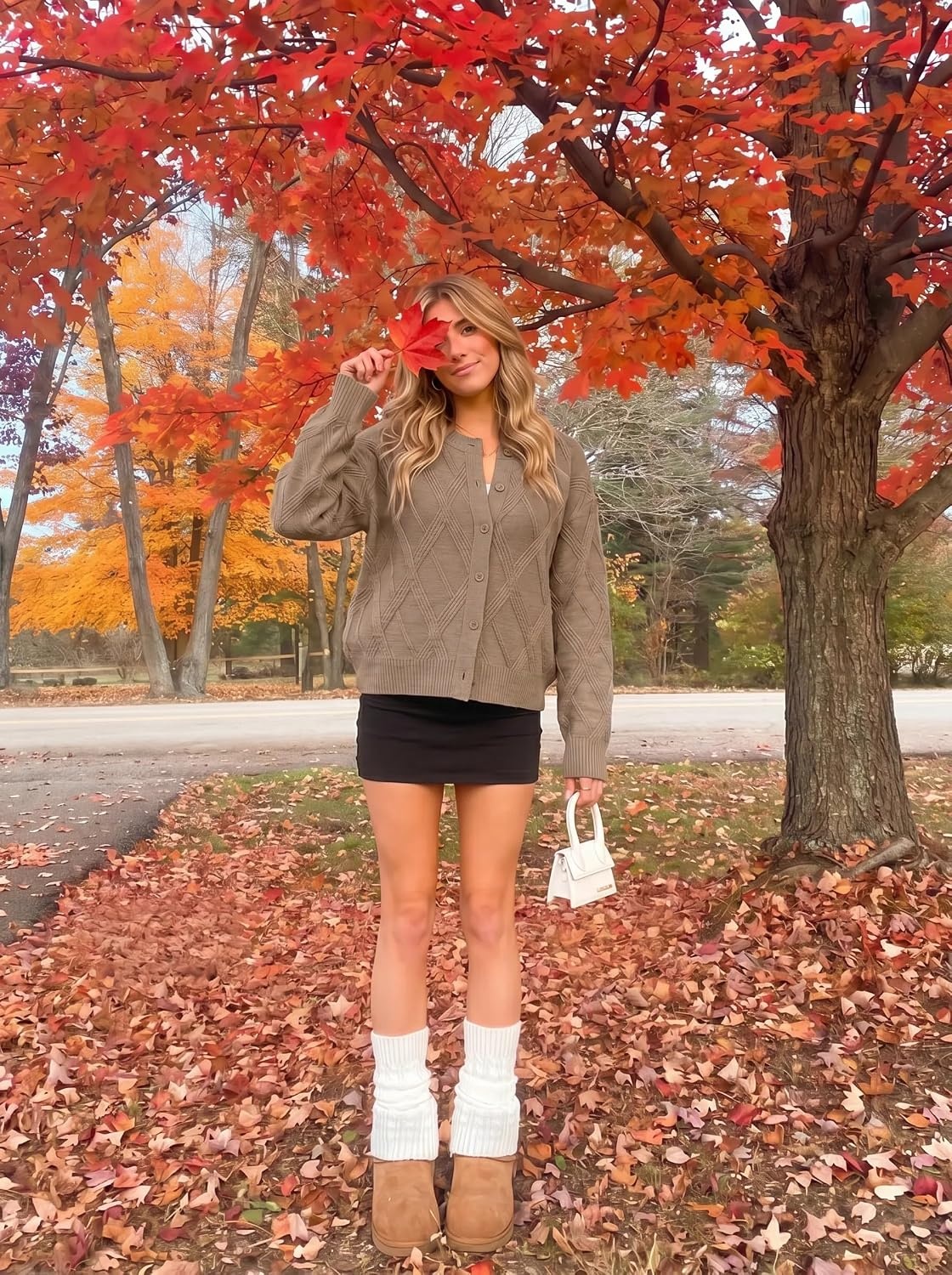 image:imageMEROKEETY Womens Cable Knit Cardigan Sweaters Trendy Fall Sweater 2026 Long Lantern Sleeve Button Up Cardigans Ribbed Hem Dropped Shoulder Stretchy Knit Cute Open Front Coats Winter ClothesCashmere