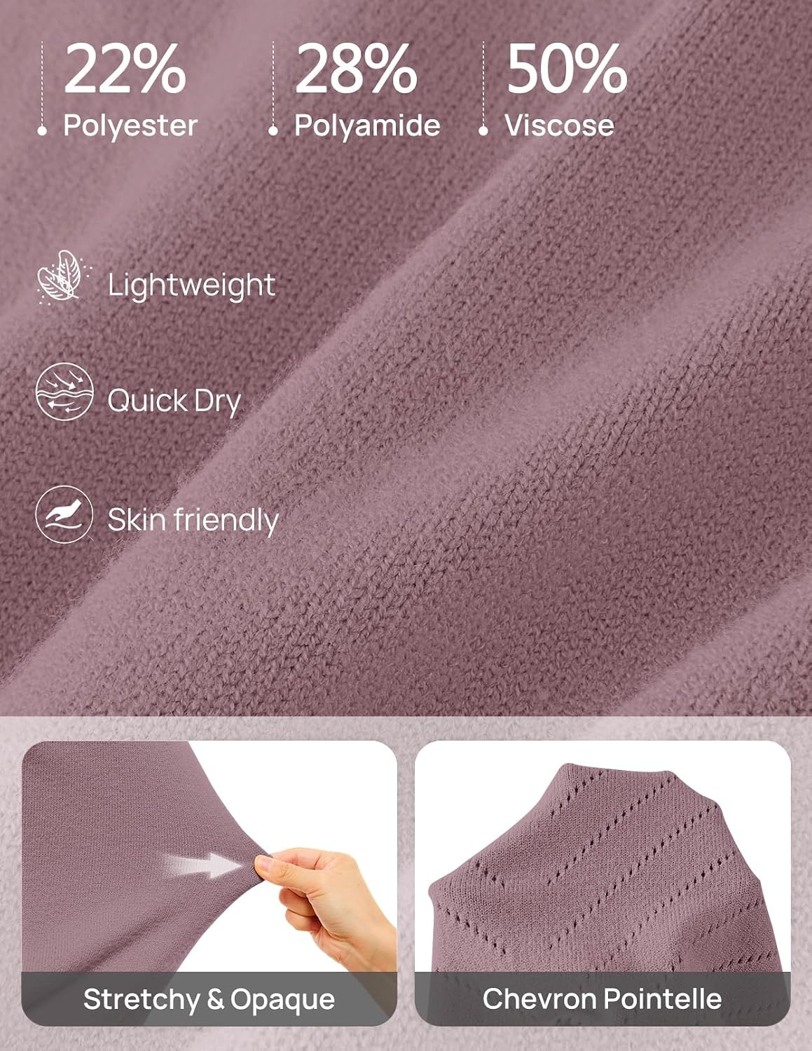 image:imageMEROKEETY Womens Fall Lightweight Sweater Long Sleeve Eyelet Pullover Tops 2026 Ladies Winter Cute Trendy Crewneck Pointelle Balloon Sleeves Ribbed Hem Casual Knit Fashion Outfit ClothesGreypurple