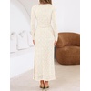 MEROKEETY Formal Fall Long Sleeve Sequin Bodycon Maxi Dress Women 2026 Gown | Sparkly, Fancy Jacquard Mesh, Lined, Side Slit, Lace-like, Cocktail Party, Dinner, Evening, Holiday, Wedding Guest Long Dress(Apricot)