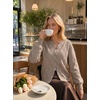 MEROKEETY Womens Cable Knit Cardigan Sweaters Trendy Fall Sweater 2026 | Long Lantern Sleeve, Button Up Cardigans, Ribbed Hem, Dropped Shoulder, Stretchy Knit, Cute Open Front Coats, Winter Clothes(Cashmere)