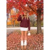 MEROKEETY Womens Cable Knit Cardigan Sweaters Trendy Fall Sweater 2026 | Long Lantern Sleeve, Button Up Cardigans, Ribbed Hem, Dropped Shoulder, Stretchy Knit, Cute Open Front Coats, Winter Clothes(Winered)