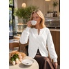 MEROKEETY Womens Cable Knit Cardigan Sweaters Trendy Fall Sweater 2026 | Long Lantern Sleeve, Button Up Cardigans, Ribbed Hem, Dropped Shoulder, Stretchy Knit, Cute Open Front Coats, Winter Clothes(White)
