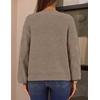 MEROKEETY Womens Cable Knit Cardigan Sweaters Trendy Fall Sweater 2026 | Long Lantern Sleeve, Button Up Cardigans, Ribbed Hem, Dropped Shoulder, Stretchy Knit, Cute Open Front Coats, Winter Clothes(Cashmere)