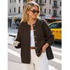 MEROKEETY Womens Chunky Button Up Cable Knit Trendy Cardigan Sweaters | Cozy Vintage Knit, Horn Buttons, Open Front Cardigan, 2026 Fall Fashion Sweaters, Loose Fit, Trendy Outfits, Winter Outerwear(Coffee)